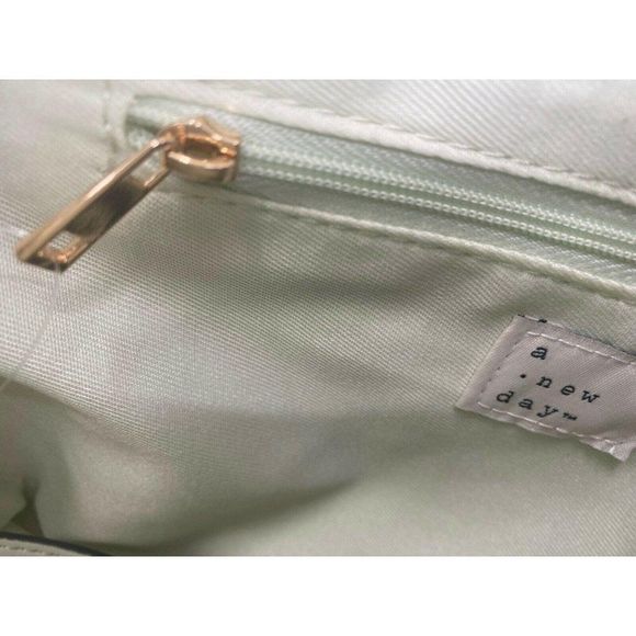 A New Day Mint Zip Closure Satchel Handbag Light G - Picture 9 of 12